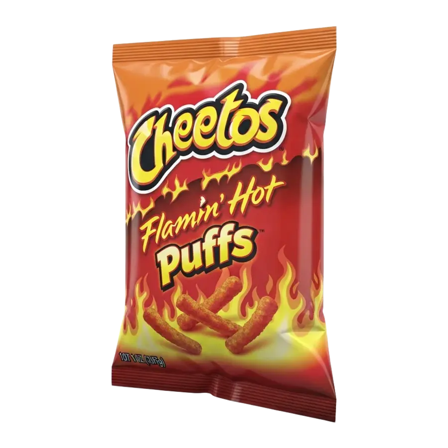 Flamin' Hot Cheetos — available in Julian's Vending machines