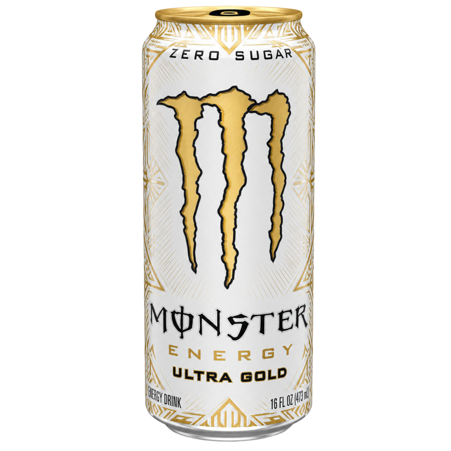 Monster Ultra Gold — available in Julian's Vending machines