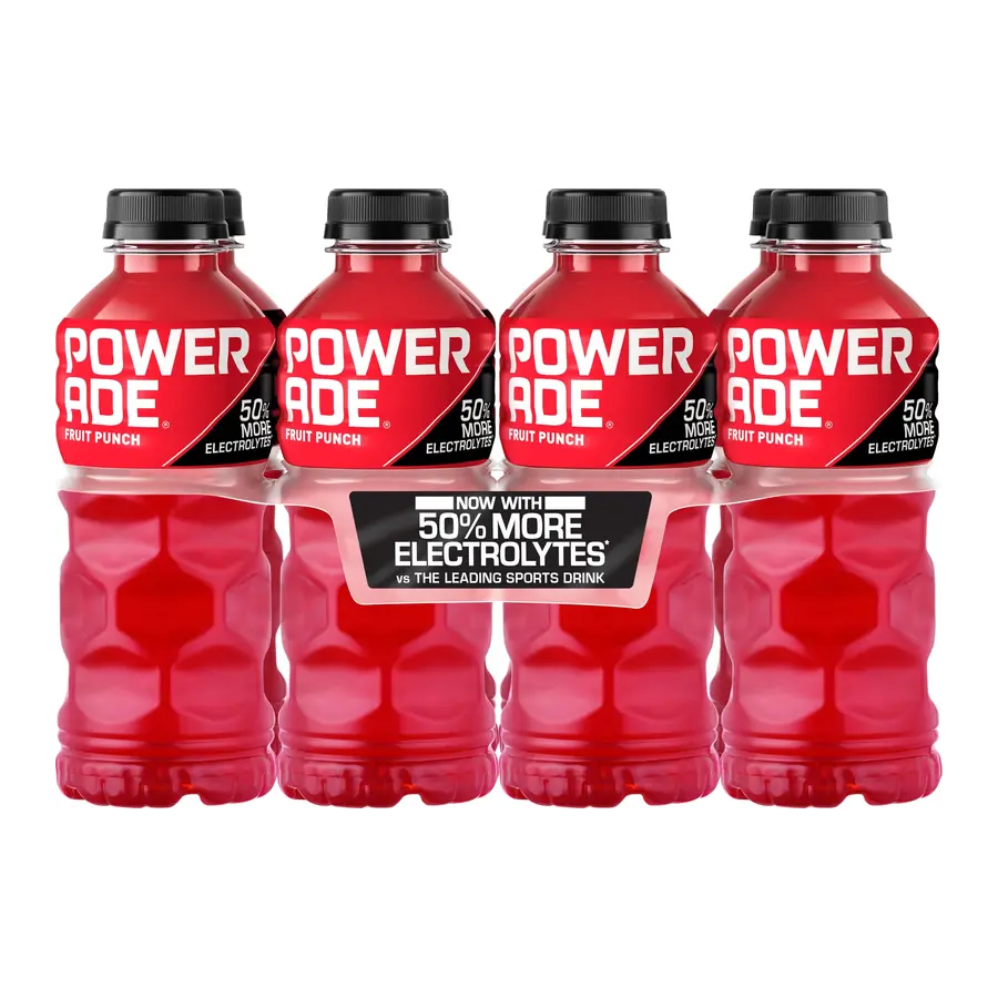 Powerade Fruit Punch — available in Julian's Vending machines