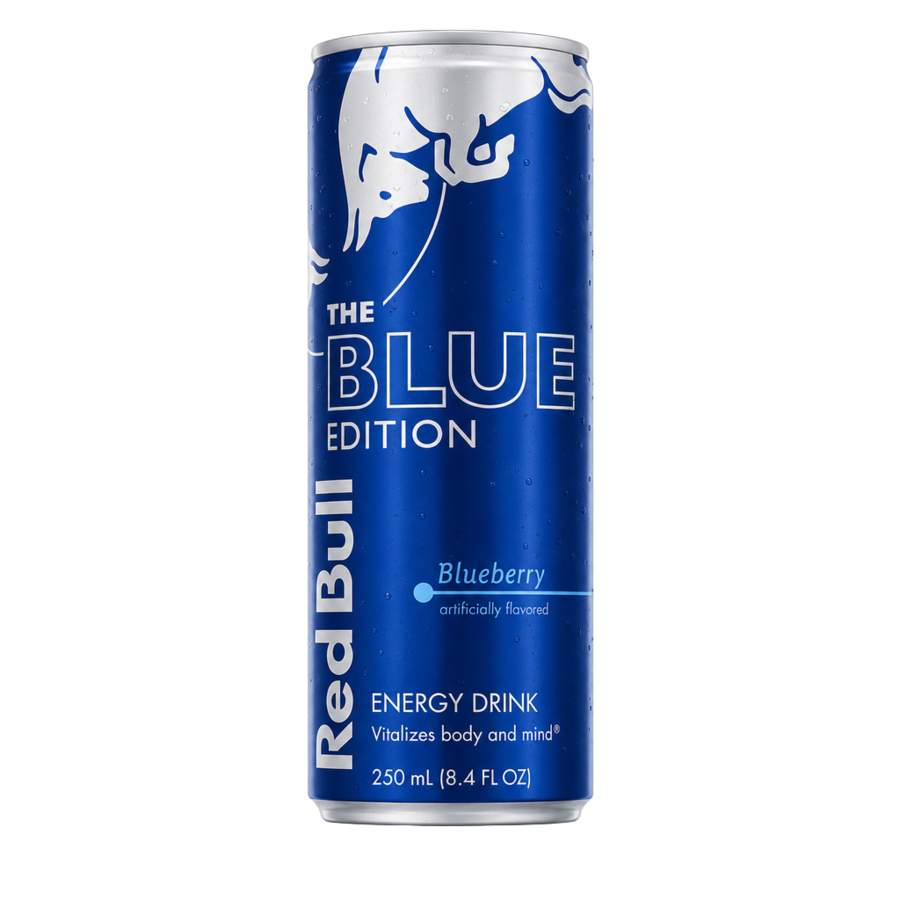 Red Bull Blue Edition — available in Julian's Vending machines