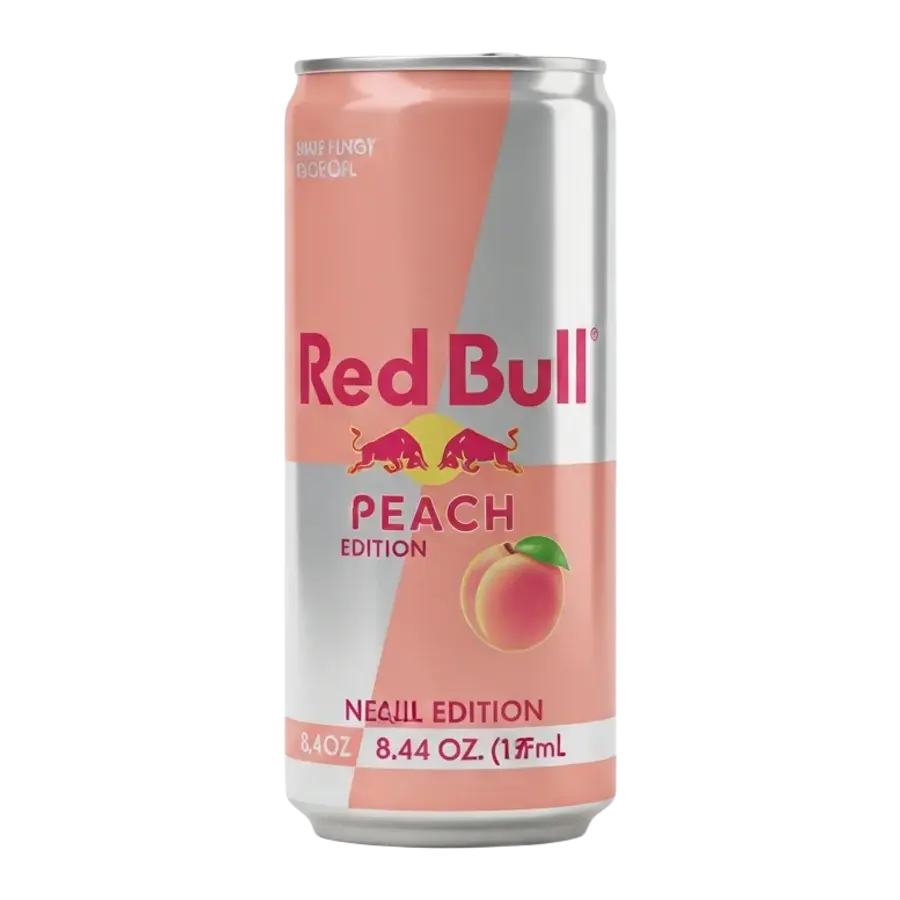 Red Bull Peach Edition — available in Julian's Vending machines