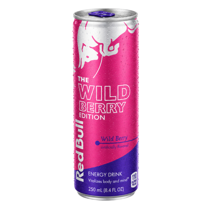 Red Bull Wild Berry Edition — available in Julian's Vending machines