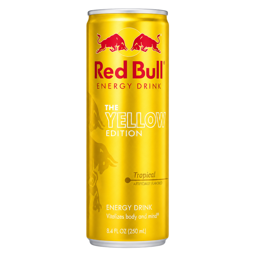 Red Bull Yellow Edition — available in Julian's Vending machines