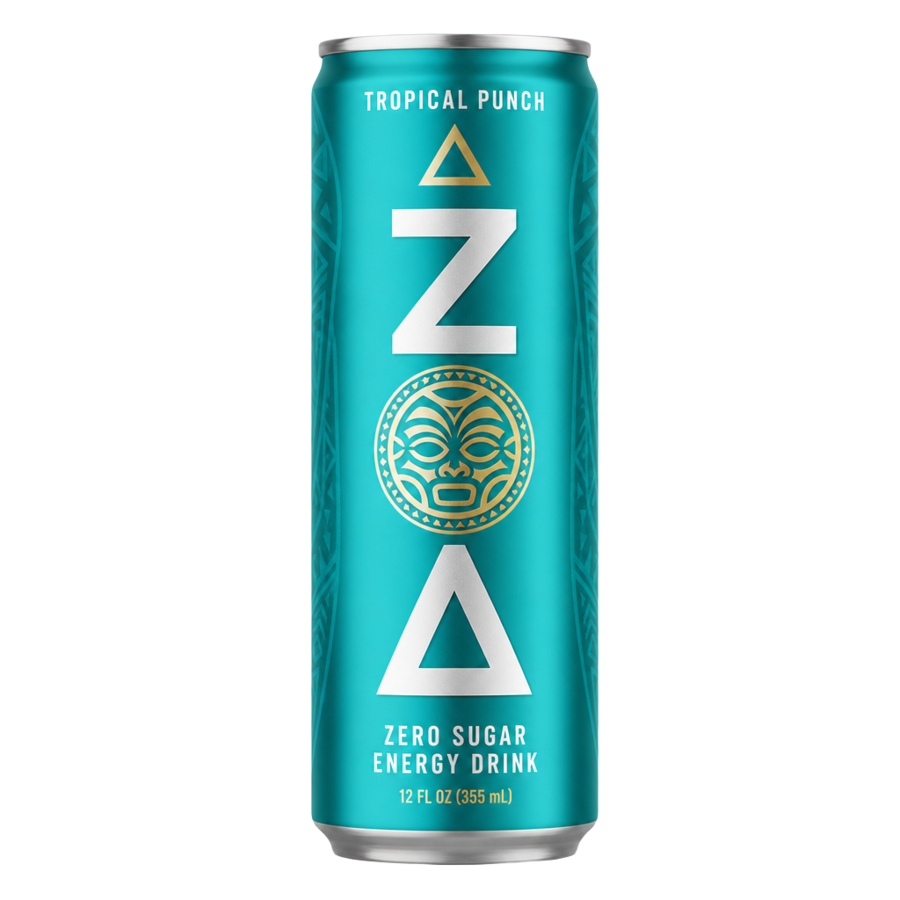 ZOA Energy Tropical Punch — available in Julian's Vending machines